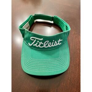 Titleist Visor Pro V1 Golf Men’s Women’s Kelly Green White Adjustable Curve Brim